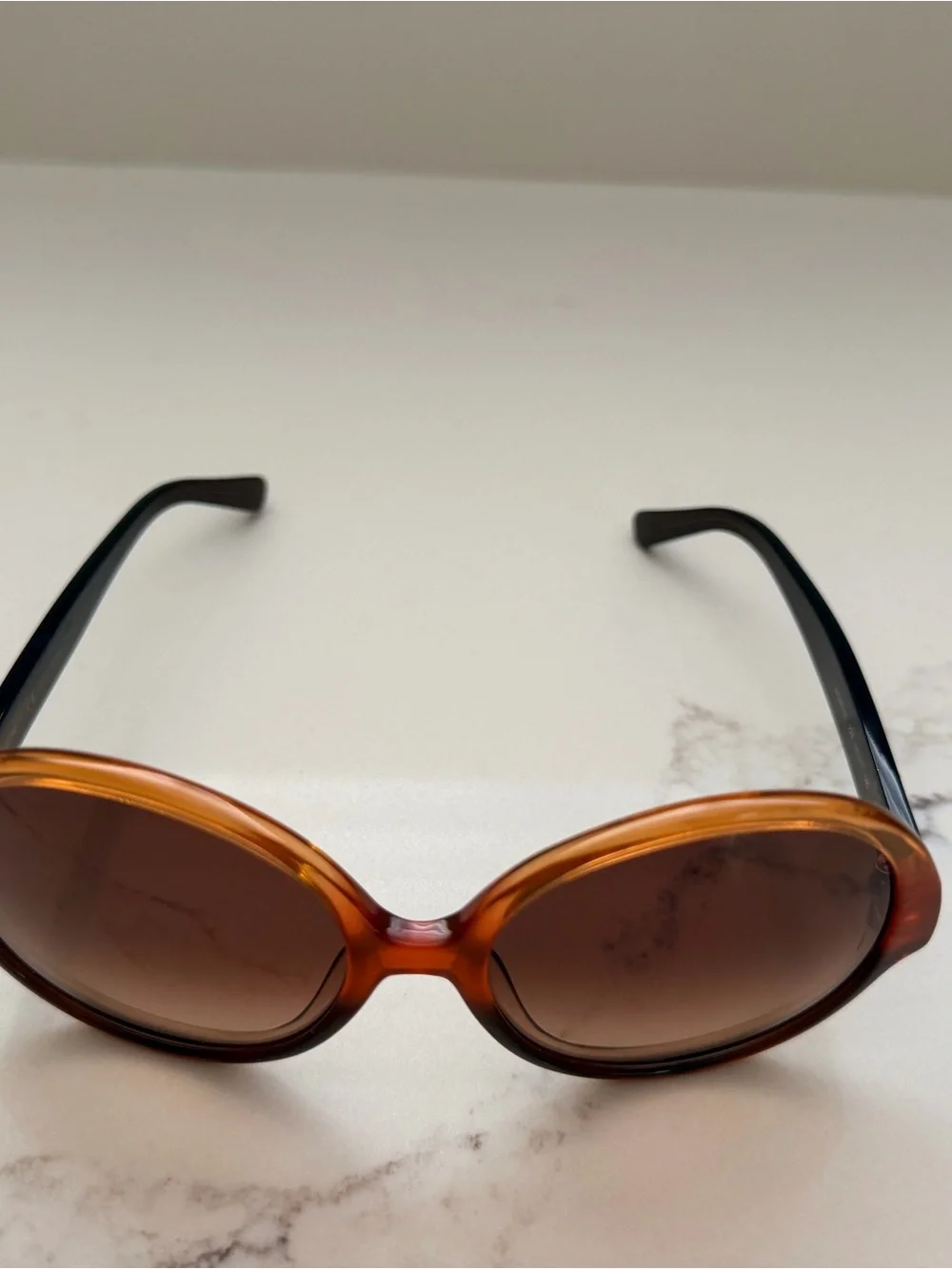 MCM Sunglasses with Cognac Monogram Glasses Case with Gold Logo Plate